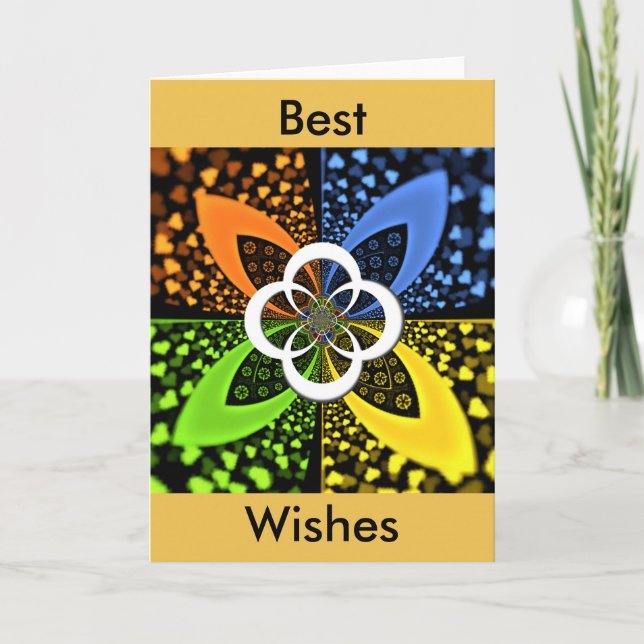 Iridescent Hearts Seamless Polka Dot Abstrakt Art Karte (Vorderseite)