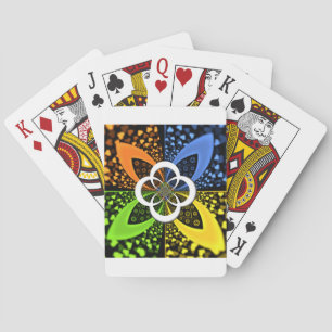 Iridescent Hearts Seamless Polka Dot Abstrakt Art Spielkarten