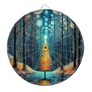 Iridescent Holiday Dream 🎄 glühenden Weihnachtsba Dartscheibe