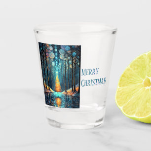 Iridescent Holiday Dream 🎄 glühenden Weihnachtsba Schnapsglas