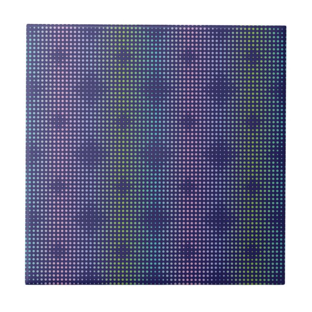 Iridescent Holographic Dots Pattern Fliese (Vorderseite)