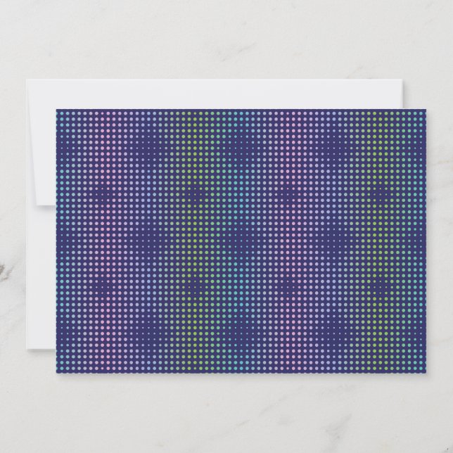 Iridescent Holographic Dots Pattern Karte (Rückseite)
