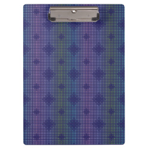 Iridescent Holographic Dots Pattern Klemmbrett