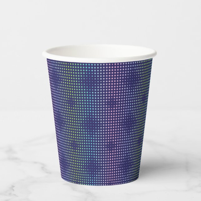 Iridescent Holographic Dots Pattern Pappbecher (Vorderseite)