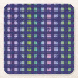 Iridescent Holographic Dots Pattern Rechteckiger Pappuntersetzer