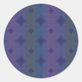 Iridescent Holographic Dots Pattern Runder Aufkleber
