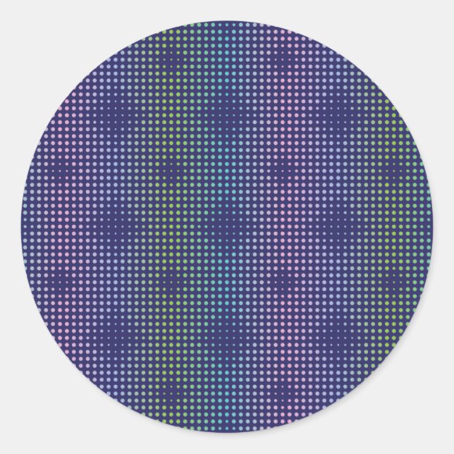 Iridescent Holographic Dots Pattern Runder Aufkleber (Vorderseite)