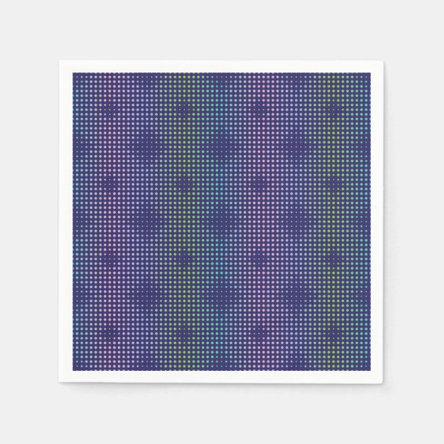 Iridescent Holographic Dots Pattern Serviette (Vorderseite)