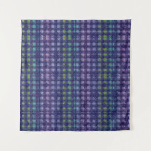 Iridescent Holographic Dots Pattern Wandteppich