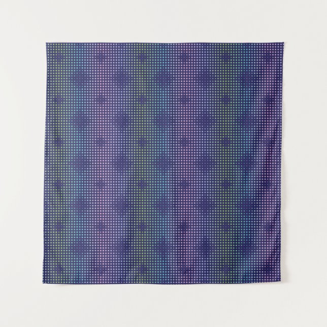 Iridescent Holographic Dots Pattern Wandteppich (Vorderseite)