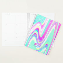 Iridescent Holographic Liquid Swirl