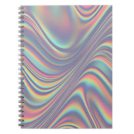 Iridescent Holographic Swirl Texture Notizblock