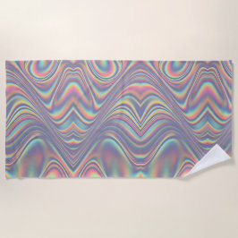 Iridescent Holographic Swirl Texture Strandtuch