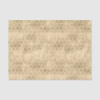Iridescent Honeycomb Gold Gradient Apiary Pattern Seidenpapier