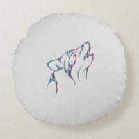 Iridescent Howling Wolf Spirit Animal