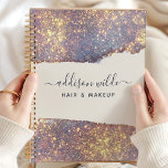 Iridescent Lila Gold Glam Glitzer Planer<br><div class="desc">Shine hell mit diesem glänzenden lila und goldenen Glitzer Design. Dieser Planer ist perfekt für Geschäftsfrauen, Haarstylisten und Make-up-Künstler geeignet und verbindet Luxus mit Praxisnähe. Das glitzernde irideszierende Kunstwerk verleiht Ihrer täglichen Arbeit eine Touch von Eleganz. Ideal für diejenigen, die Liebe stilvolle und zeitgenössische Planer.</div>
