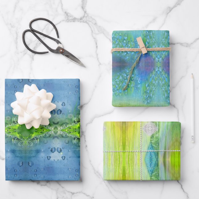 Iridescent, Magical, Elegant, Nature Geschenkpapier Set (Vorderseite)