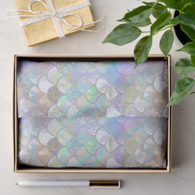 Iridescent Mermaid Scales ID144 Seidenpapier (Geschenk)
