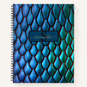 Iridescent Mermaid Schwanzes Dragon Scales Notizbuch