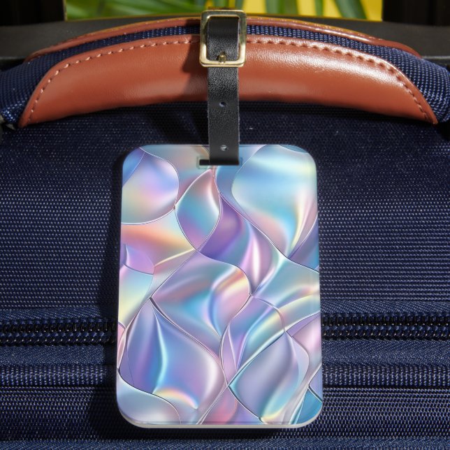 Iridescent Metallic 6 geometrisch Gepäckanhänger (Vorderseite Insitu 2)