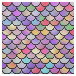 Iridescent Multicolor Mermaid Scales Stoff