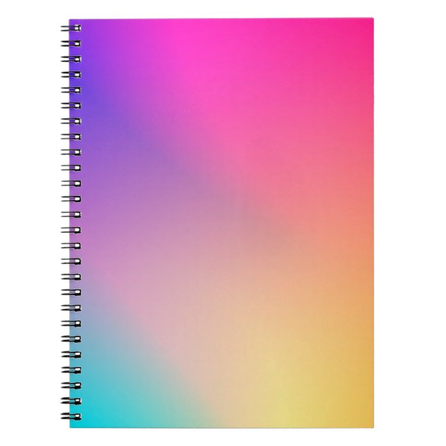 Iridescent Neon Hot Pink Fotografie Rainbow Cool Notizblock (Vorderseite)