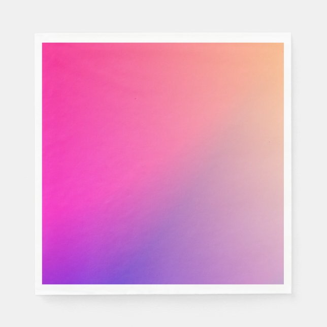 Iridescent Neon Hot Pink Fotografie Rainbow Cool Serviette (Vorderseite)
