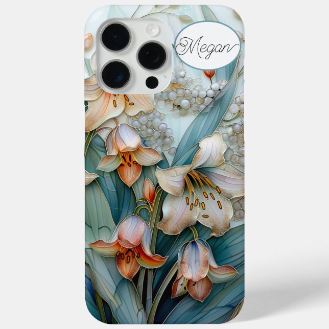 Iridescent Orange White Lilies Case-Mate iPhone Hülle (Rückseite)