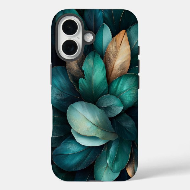 Iridescent Peacock Feather Luxe Phone Case (Rückseite)