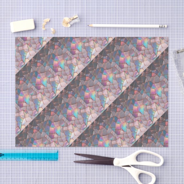 Iridescent Pearlized Faux Rose Gold Decoupage  Seidenpapier (Handwerk)