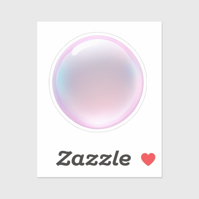 Iridescent Pink Bubble Emoji Aufkleber (Blatt)
