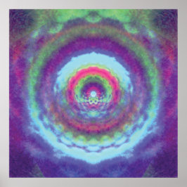 Iridescent Portal - Psychedelic Mandala Poster