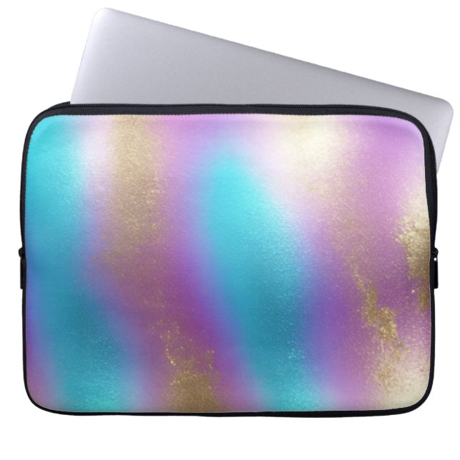 Iridescent Rainbow Glam Laptopschutzhülle (Vorderseite)