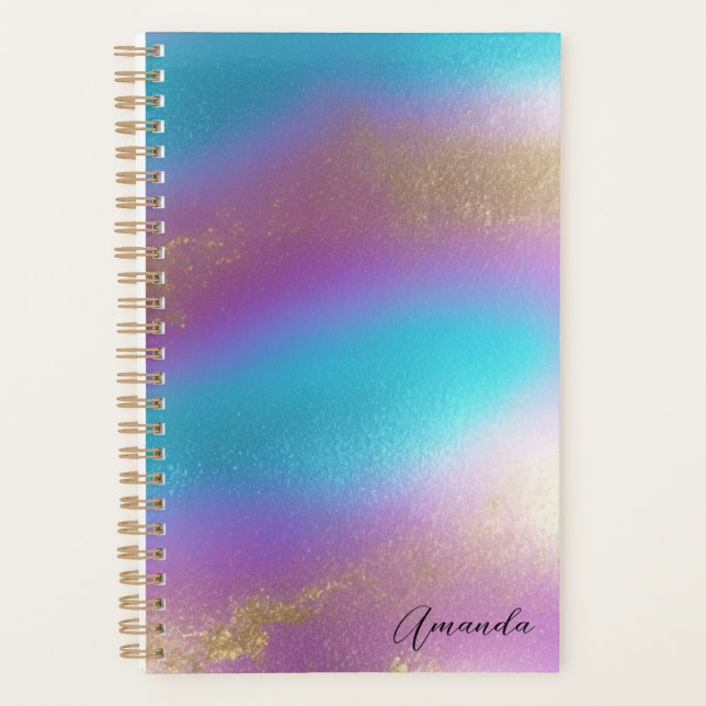 Iridescent Rainbow Glam Planer (Vorderseite)