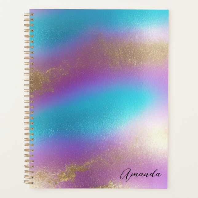 Iridescent Rainbow Glam Planer (Vorderseite)