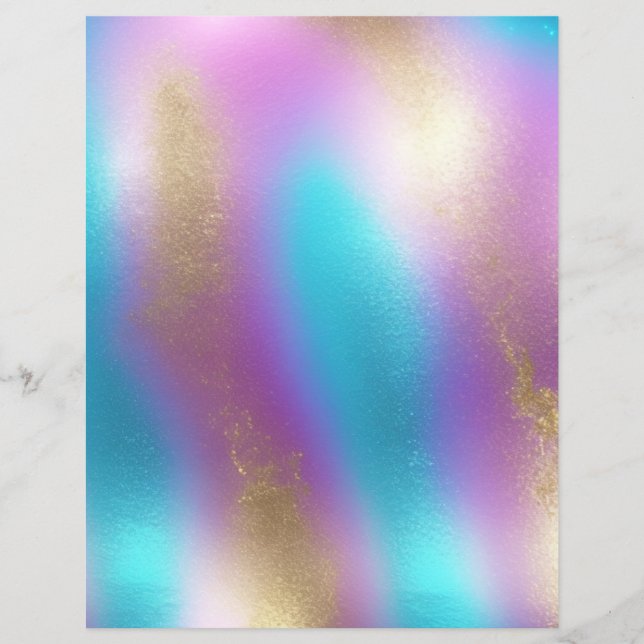 Iridescent Rainbow Glam Scrapbook Paper (Vorderseite)
