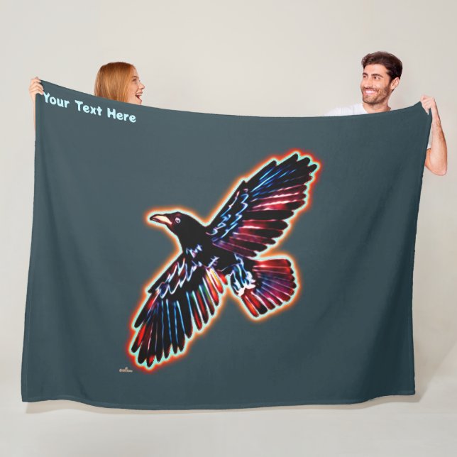 Iridescent Raven Fleecedecke (Beispiel)