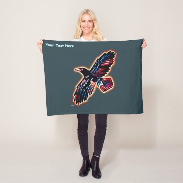 Iridescent Raven Fleecedecke (Beispiel)
