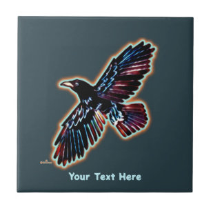 Iridescent Raven Fliese