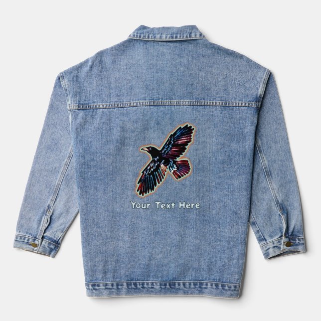 Iridescent Raven Jeansjacke (Rückseite)