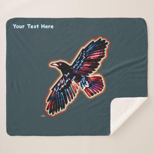 Iridescent Raven Sherpadecke (Vorderseite (Horizontal))