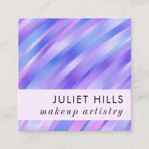 Iridescent Ribbons Square Business Card Quadratische Visitenkarte
