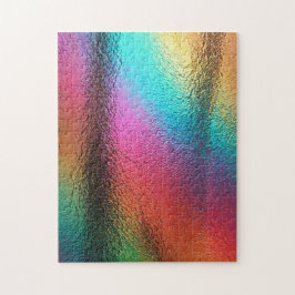 Iridescent Rippled Rainbow Glass Texture