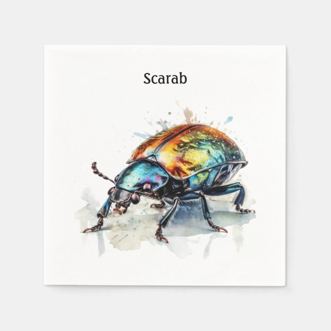 Iridescent Scarab, Brauch Serviette (Vorderseite)