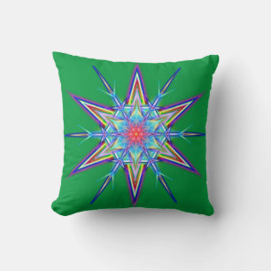 Iridescent schimmerende Snowflake Star Throw Kisse Kissen