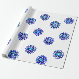 "Iridescent" Schneeflocken Weihnachten Hanukkah Geschenkpapier