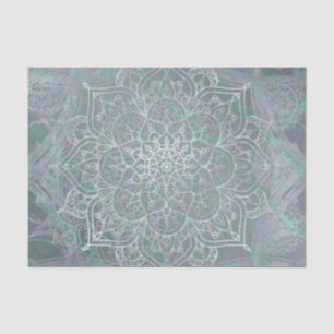 Iridescent Shimmer Mandala Boho Chic Seidenpapier