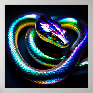 Iridescent Snakes Poster