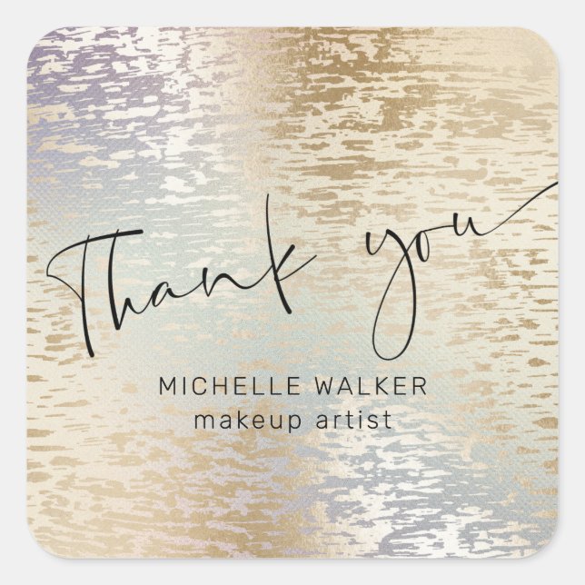 Iridescent Textured Luxury Danke Sticker (Vorderseite)