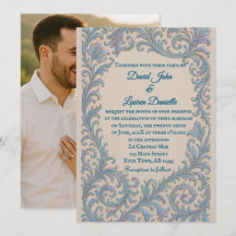 Iridescent Vow Photo Wedding Invitation